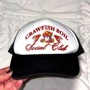 🦞 Crawfish Boil Social Club Puffy Hat Perfect novelty hat for crab shrimp boils